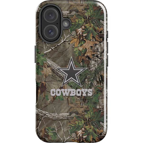 NFL Dallas Cowboys Realtree Xtra Green Camo iPhone 16 Plus Impact Case