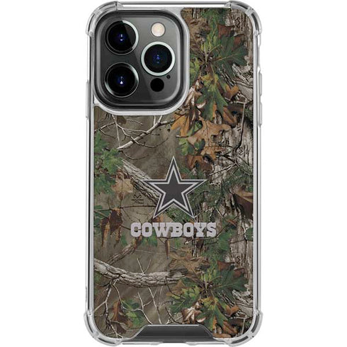 NFL Dallas Cowboys Realtree Xtra Green Camo iPhone 16 Pro Clear Case