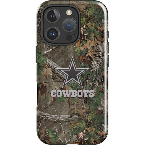 NFL Dallas Cowboys Realtree Xtra Green Camo iPhone 16 Pro Magsafe Impact Case