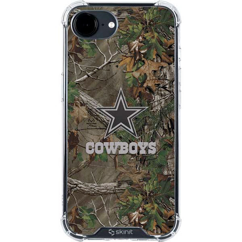 NFL Dallas Cowboys Realtree Xtra Green Camo iPhone 16e Clear Case