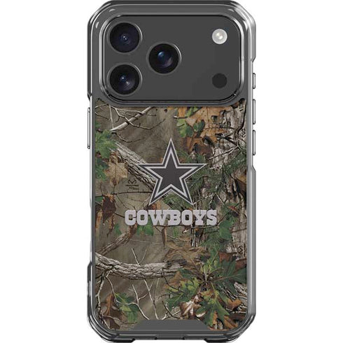 NFL Dallas Cowboys Realtree Xtra Green Camo iPhone 18 Pro Clear Case