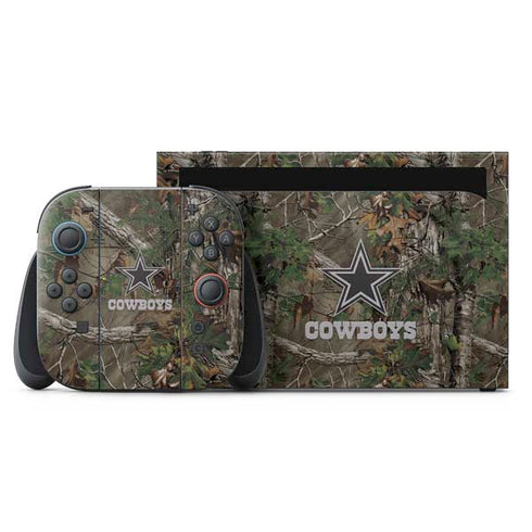 NFL Dallas Cowboys Realtree Xtra Green Camo Nintendo Switch 2 (2025) with Joy-Con Skin