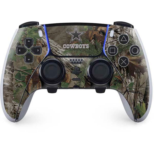 NFL Dallas Cowboys Realtree Xtra Green Camo PS5 DualSense Edge Pro Controller Skin
