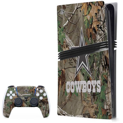NFL Dallas Cowboys Realtree Xtra Green Camo PS5 Pro Bundle Skin