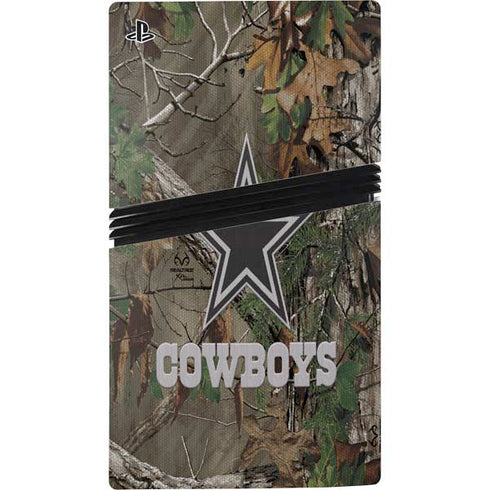 NFL Dallas Cowboys Realtree Xtra Green Camo PS5 Pro Disk Bundle Skin