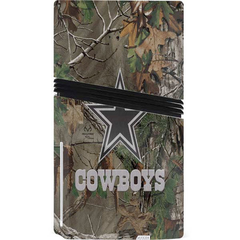 NFL Dallas Cowboys Realtree Xtra Green Camo PS5 Pro Disk Bundle Skin