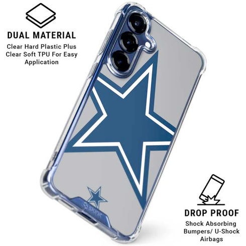 NFL Dallas Cowboys Retro Logo Galaxy S25 Clear Case