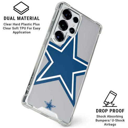 NFL Dallas Cowboys Retro Logo Galaxy S25 Ultra Clear Case