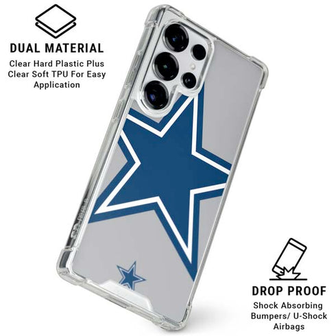 NFL Dallas Cowboys Retro Logo Galaxy S26 Ultra Clear Case