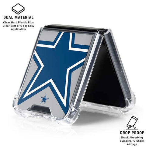 NFL Dallas Cowboys Retro Logo Galaxy Z Flip6 Clear Case