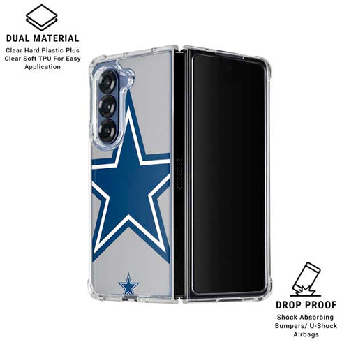 NFL Dallas Cowboys Retro Logo Galaxy Z Fold6 Clear Case