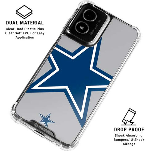 NFL Dallas Cowboys Retro Logo Moto G Power 5G (2024) Clear Case