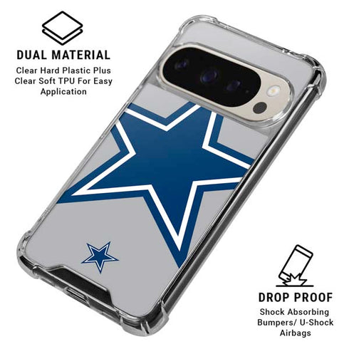 NFL Dallas Cowboys Retro Logo Pixel 9/9 Pro Clear Case