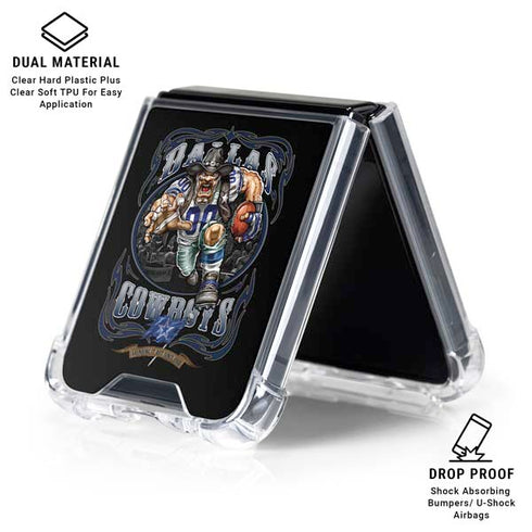 Liquid Blue NFL Dallas Cowboys Running Back Galaxy Z Flip6 Clear Case