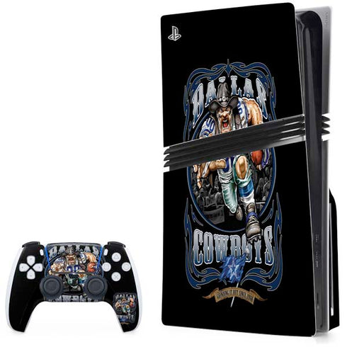 Liquid Blue NFL Dallas Cowboys Running Back PS5 Pro Disk Bundle Skin