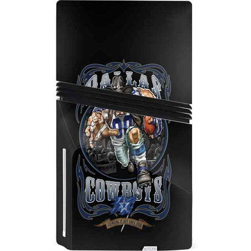 Liquid Blue NFL Dallas Cowboys Running Back PS5 Pro Disk Console Skin