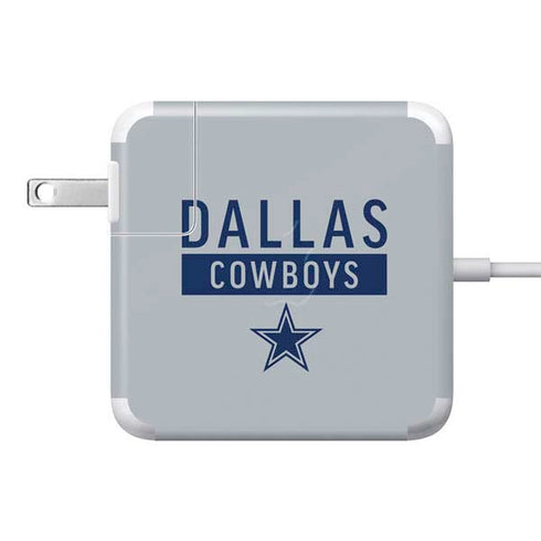 NFL Dallas Cowboys Silver Performance Series 85W Power Adapter (15 and 17 inch MacBook Pro Charger) Skin