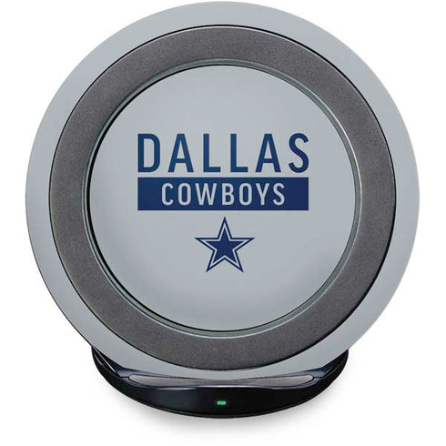 NFL Dallas Cowboys Silver Performance Series Fast Charge Wireless Charging Stand Skin