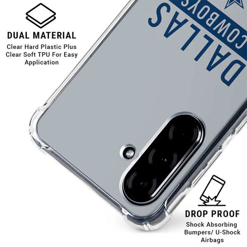 NFL Dallas Cowboys Silver Performance Series Galaxy A36 5G Clear Case