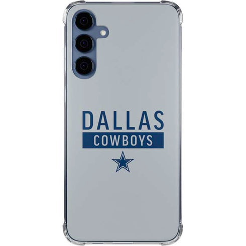 NFL Dallas Cowboys Silver Performance Series Galaxy A55 5G Clear Case
