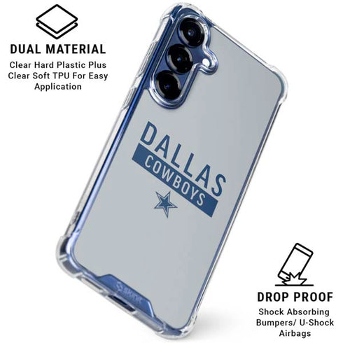 NFL Dallas Cowboys Silver Performance Series Galaxy S25 Clear Case