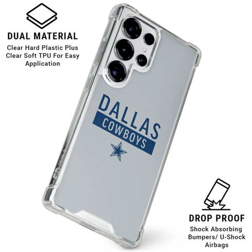 NFL Dallas Cowboys Silver Performance Series Galaxy S25 Ultra Clear Case