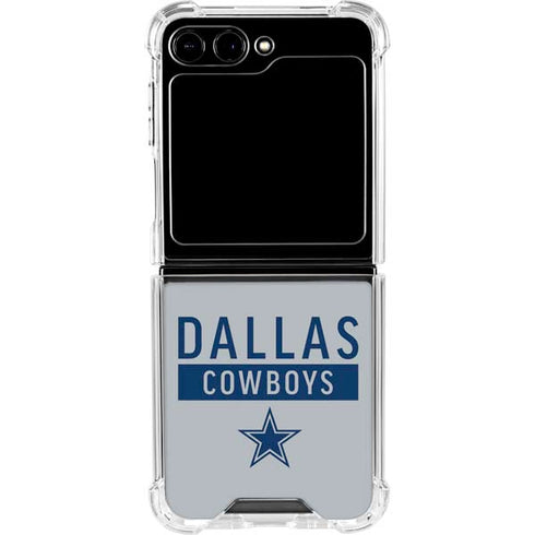 NFL Dallas Cowboys Silver Performance Series Galaxy Z Flip6 Clear Case