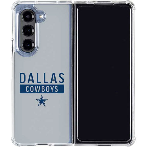 NFL Dallas Cowboys Silver Performance Series Galaxy Z Fold5 5G Clear Case