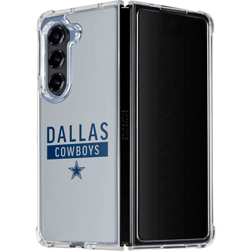 NFL Dallas Cowboys Silver Performance Series Galaxy Z Fold5 5G Clear Case