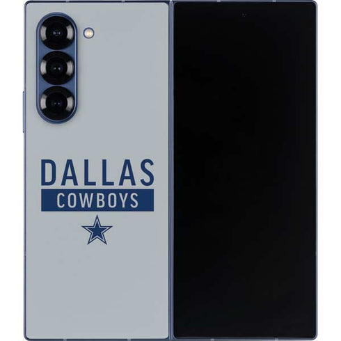 NFL Dallas Cowboys Silver Performance Series Galaxy Z Fold6 Skin