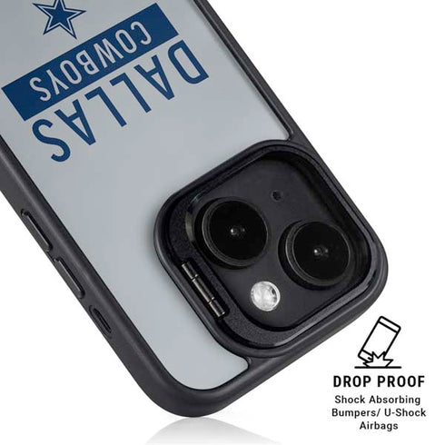 NFL Dallas Cowboys Silver Performance Series iPhone 15 Plus Kickstand Case