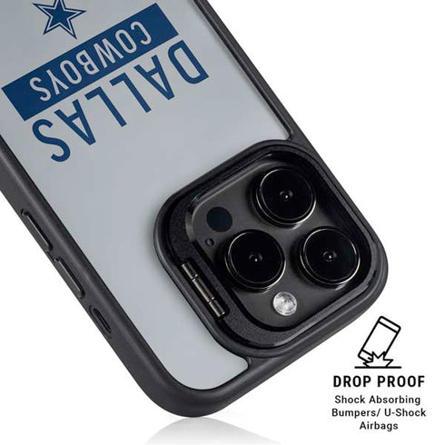 NFL Dallas Cowboys Silver Performance Series iPhone 15 Pro Max Kickstand Case