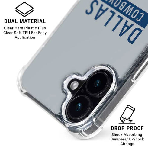 NFL Dallas Cowboys Silver Performance Series iPhone 16 MagSafe Case