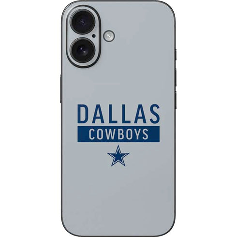 NFL Dallas Cowboys Silver Performance Series iPhone 16 Skin