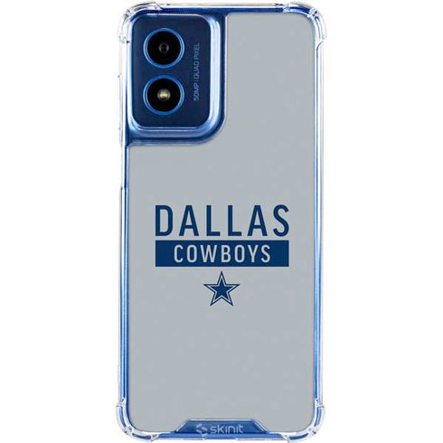 NFL Dallas Cowboys Silver Performance Series Moto G 5G (2024) Clear Case