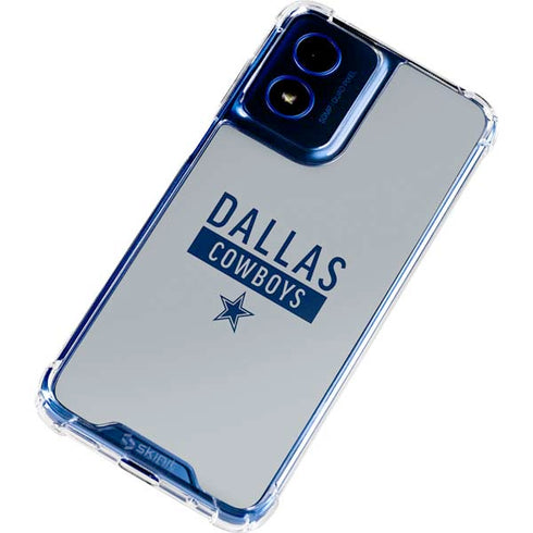 NFL Dallas Cowboys Silver Performance Series Moto G Play 4G (2024) Clear Case