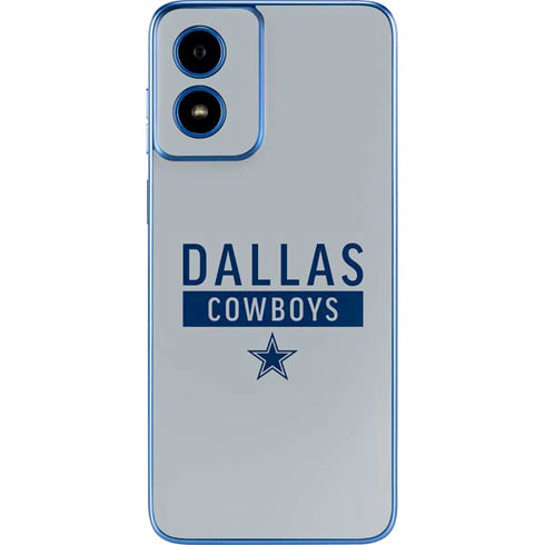 NFL Dallas Cowboys Silver Performance Series Moto G Play 4G (2024) Skin