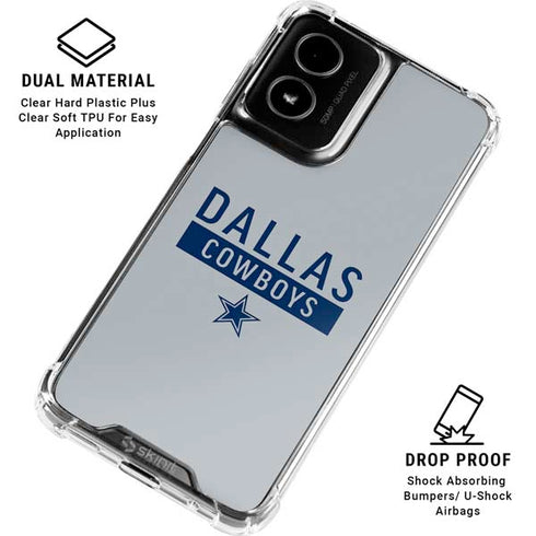 NFL Dallas Cowboys Silver Performance Series Moto G Power 5G (2024) Clear Case