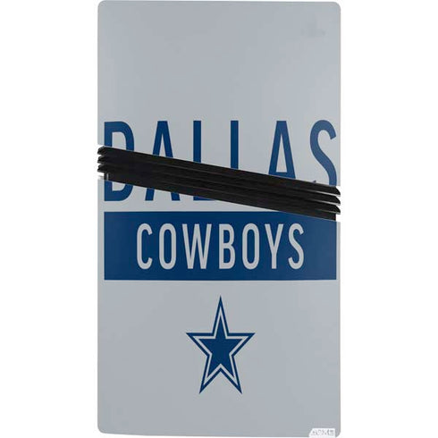 NFL Dallas Cowboys Silver Performance Series PS5 Pro Console Skin