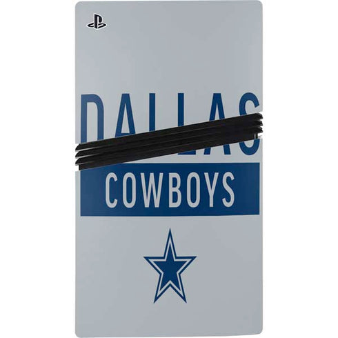 NFL Dallas Cowboys Silver Performance Series PS5 Pro Disk Bundle Skin