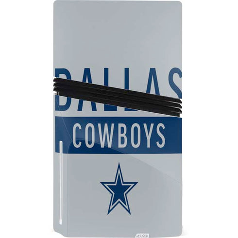 NFL Dallas Cowboys Silver Performance Series PS5 Pro Disk Bundle Skin