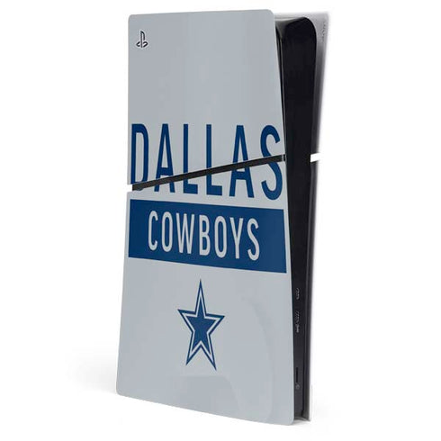 NFL Dallas Cowboys Silver Performance Series PS5 Slim Digital Edition Console Skin