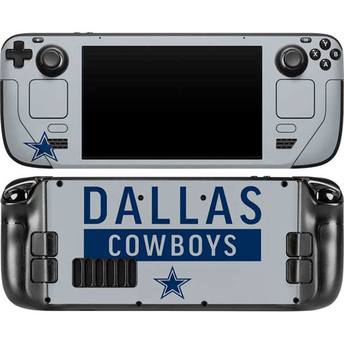 NFL Dallas Cowboys Silver Performance Series Steam Deck Handheld Gaming Computer OLED Skin