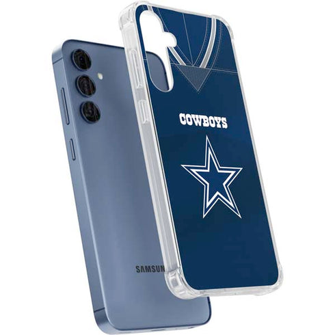 NFL Dallas Cowboys Team Jersey Galaxy A55 5G Clear Case