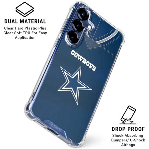 NFL Dallas Cowboys Team Jersey Galaxy S25 Plus Clear Case