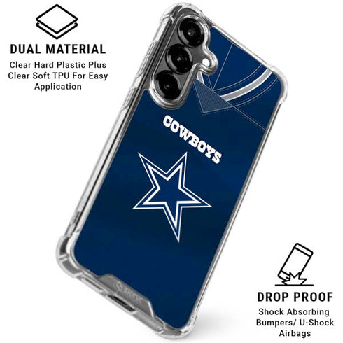 NFL Dallas Cowboys Team Jersey Galaxy S26 Plus Clear Case