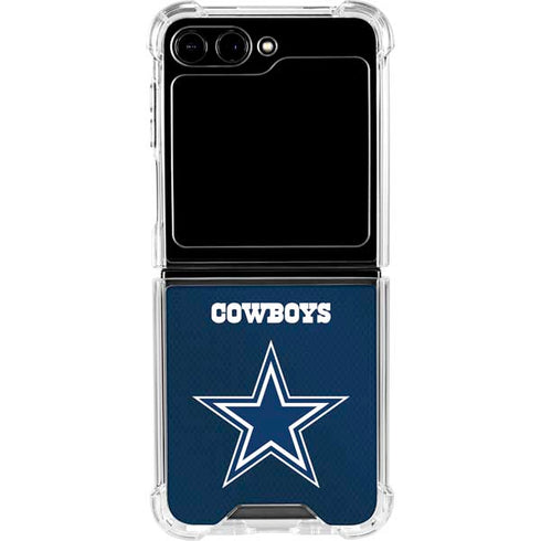 NFL Dallas Cowboys Team Jersey Galaxy Z Flip6 Clear Case