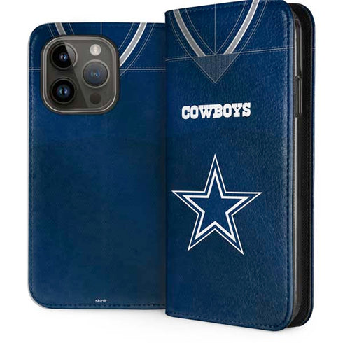NFL Dallas Cowboys Team Jersey iPhone 15 Pro Folio Case
