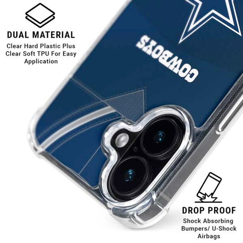 NFL Dallas Cowboys Team Jersey iPhone 16 Plus Clear Case