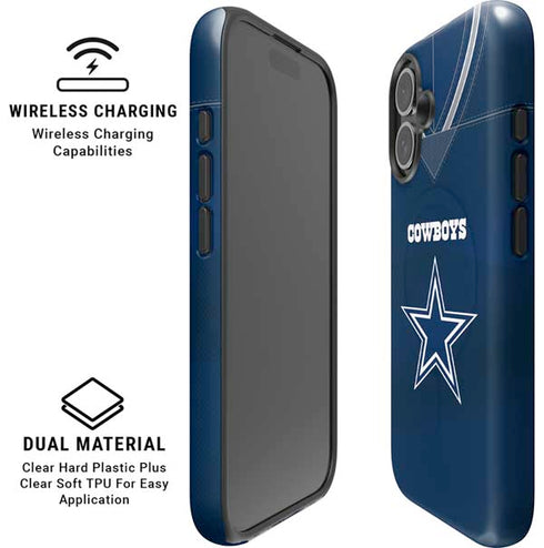 NFL Dallas Cowboys Team Jersey iPhone 16 Plus Magsafe Impact Case